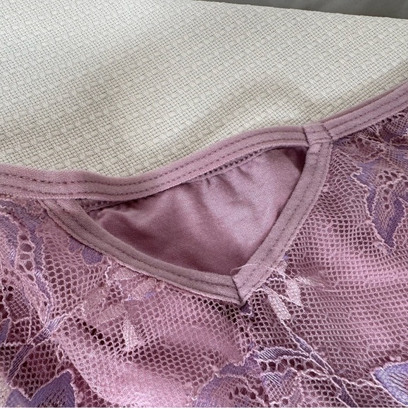 Purple Lace Bikini Panties with Scalloped Trim Size XL from Knotty Knickers NWT - Picture 8 of 10